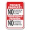Signmission Safety Sign, 12 in Height, Aluminum, Private Prop - P P Caze A-1218 Private Prop - P P Caze - alternate 1